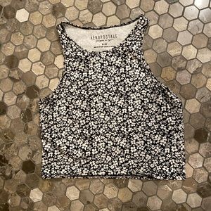 AERO B&W FLOWER HOLTER TOP